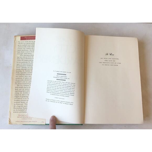 Vintage 1964 City Gardener 1st Ed HC Book Rooftop Terrace Balcony DJ Illus Truex - Picture 8 of 16